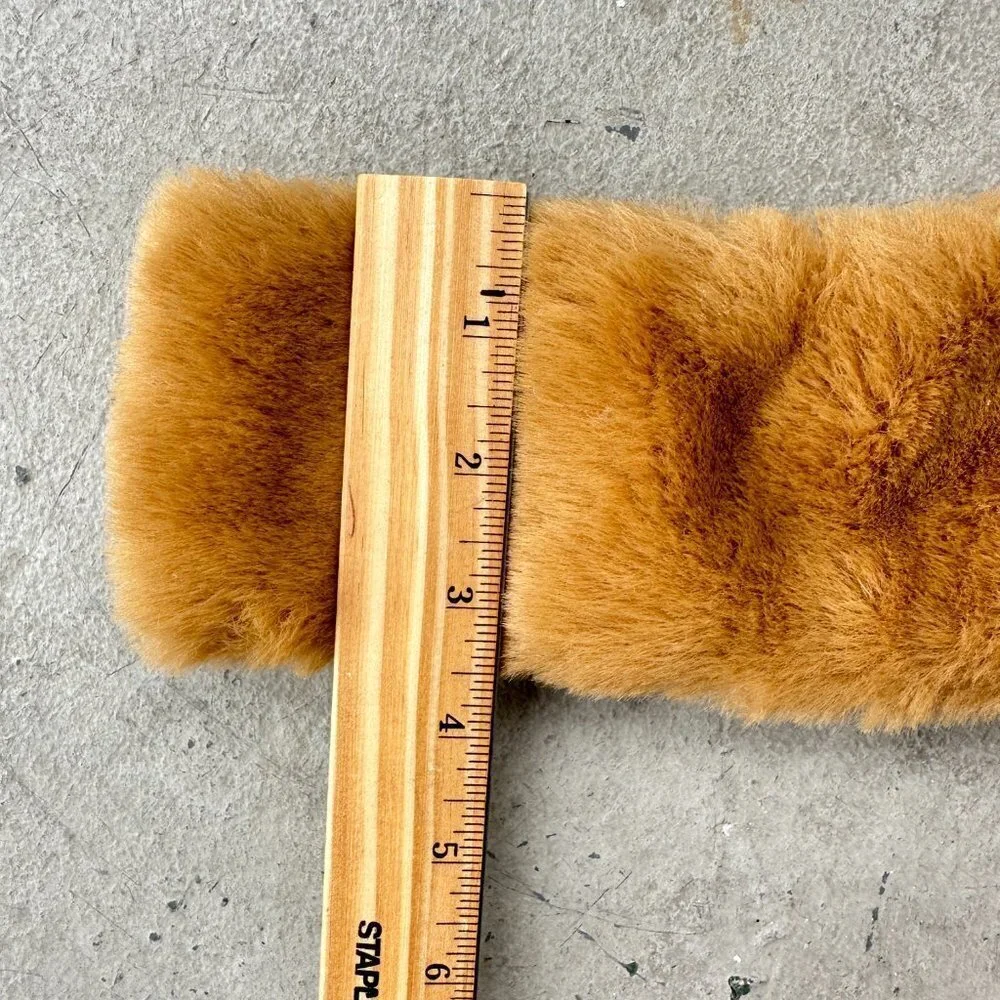 Brown Faux Fur Headband Head Wrap